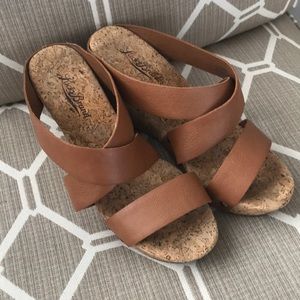 Lucky Brand 🍀 Cork Wedge Sandals